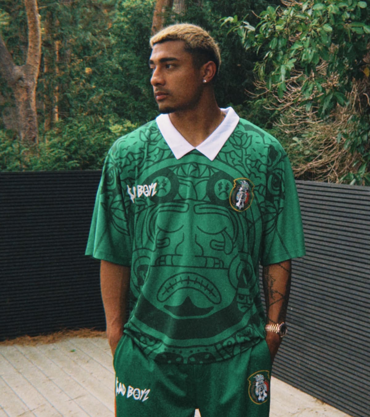 Shop Sad Boyz, featuring jerseys with the Team Mexico's colors