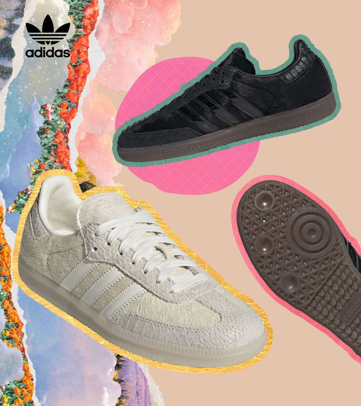 Shop all adidas, featuring the Pony models in white and dark brown