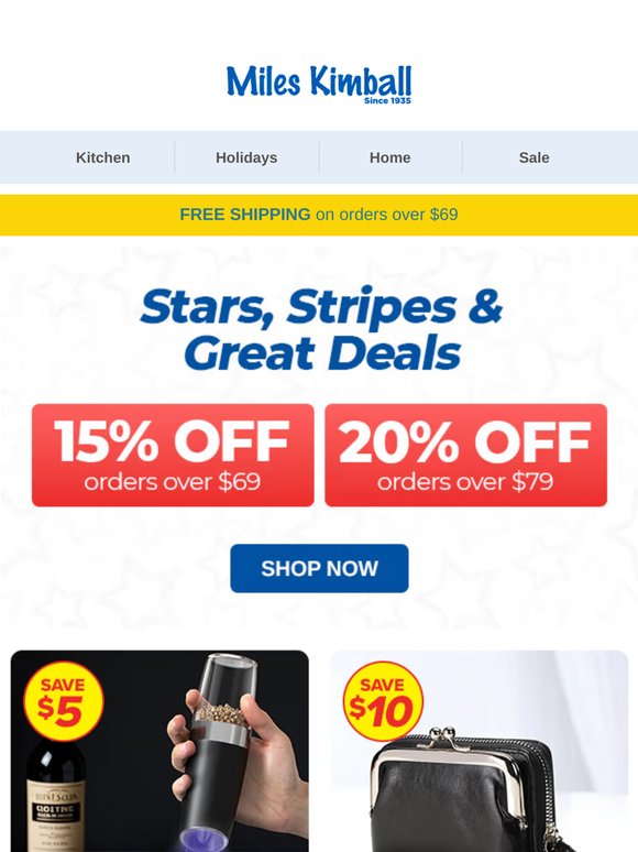 Wave the Flag & Save Up to 20%