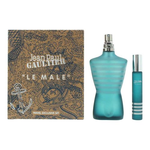 Jean Paul Gaultier Le Male 2 Piece Gift Set: 125ml Eau de Toilette and a 20ml Eau de Toilette