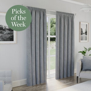 Enhanced Living Dallas 100% Blackout Thermal Grey Curtains With 3" Tape Top Header - Pair