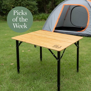 Bamboo Camping Table 4 Folding 65cm X 50cm