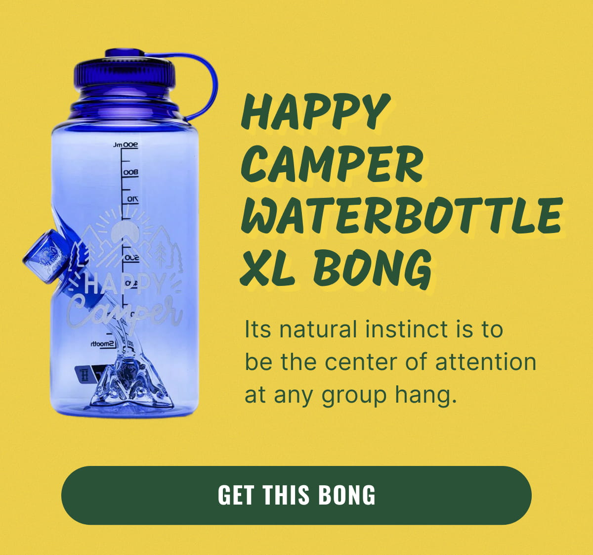 Happy Camper Waterbottle XL Bong | Get This Bong