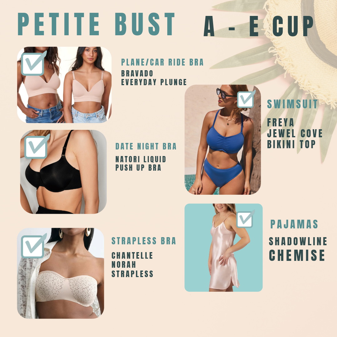 Petite Bust Check List  A to E Cup