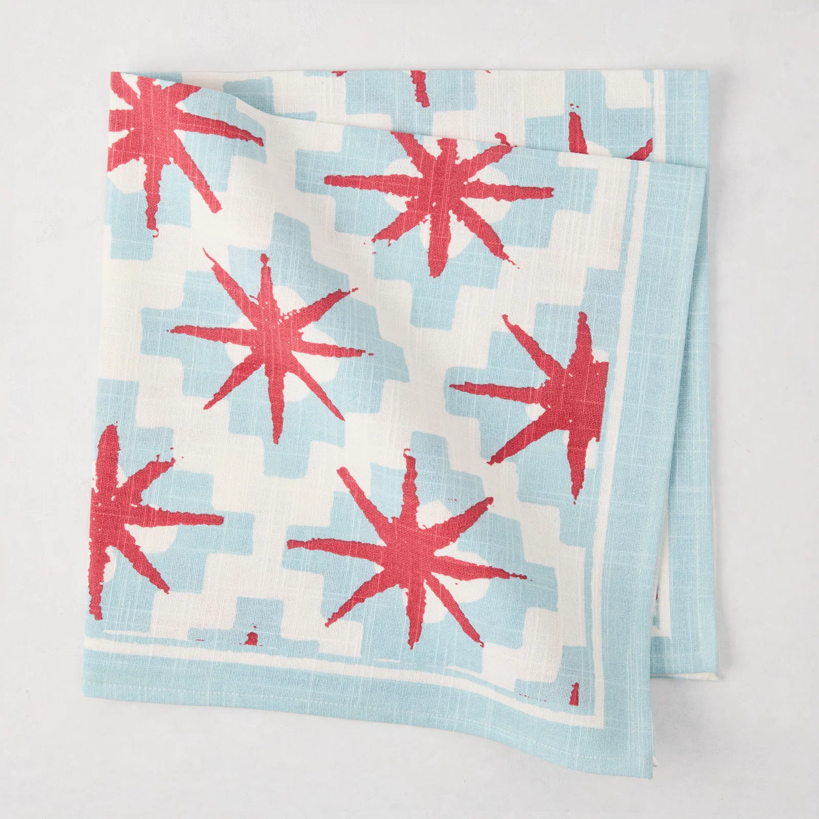 Image of Peter Dunham + Hudson Grace Blue Starburst Printed Napkin