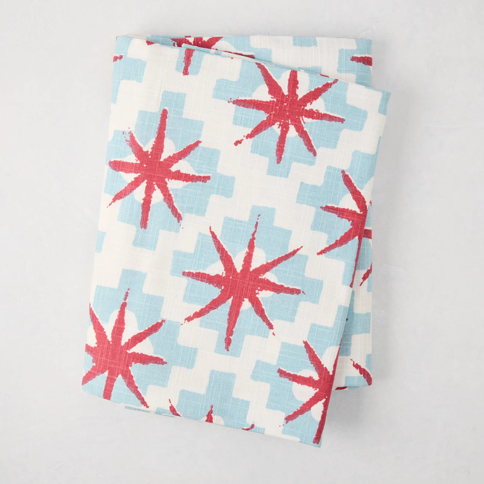 Image of Peter Dunham + Hudson Grace Blue Starburst Printed Tablecloth