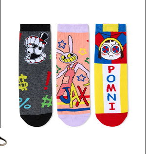 Multi-Pack The Amazing Digital Circus Ankle Socks - 3 Pair
