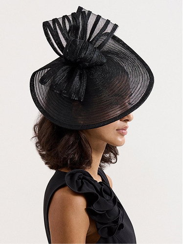 Striped Bow Freeform Fascinator