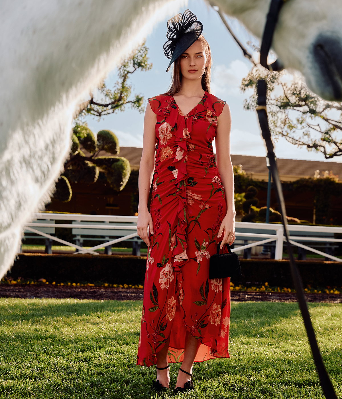 Mae Red Floral Maxi