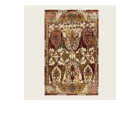 Brown Soluna Traditional Wool Rug - 6' x 9'7"