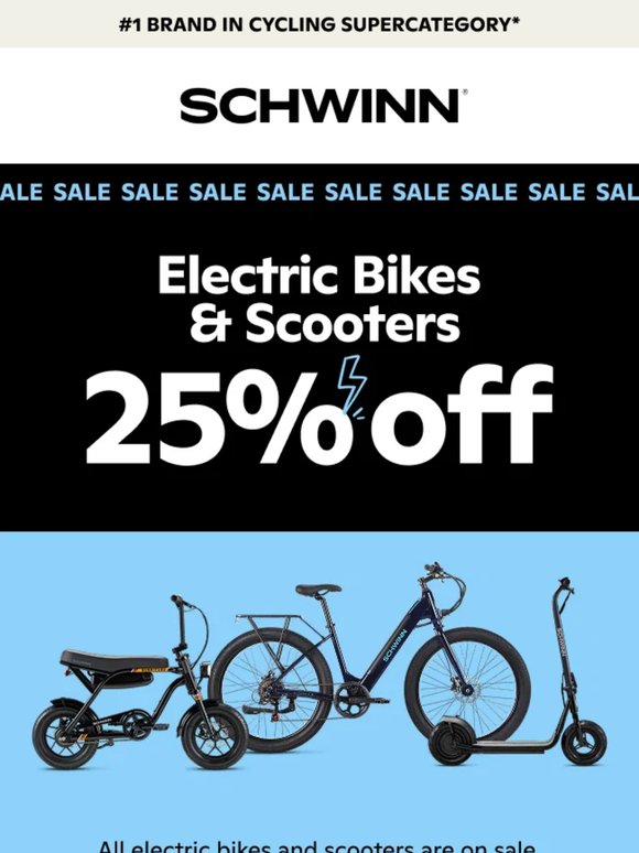 Time's running out: 25% off electric rides