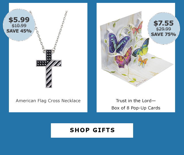 American Flag Cross Necklace | Journals | Pop-Up Cards