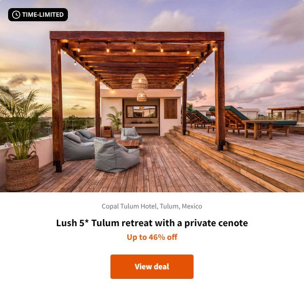 Lush 5* Tulum retreat with a private cenote
