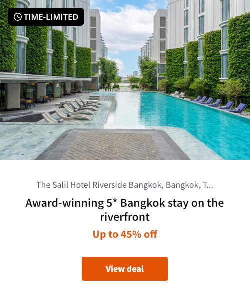 Award-winning 5* Bangkok stay on the riverfront