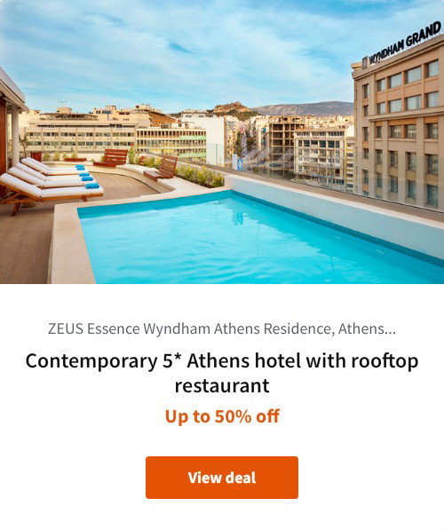 Contemporary 5* Athens hotel with rooftop restaurant