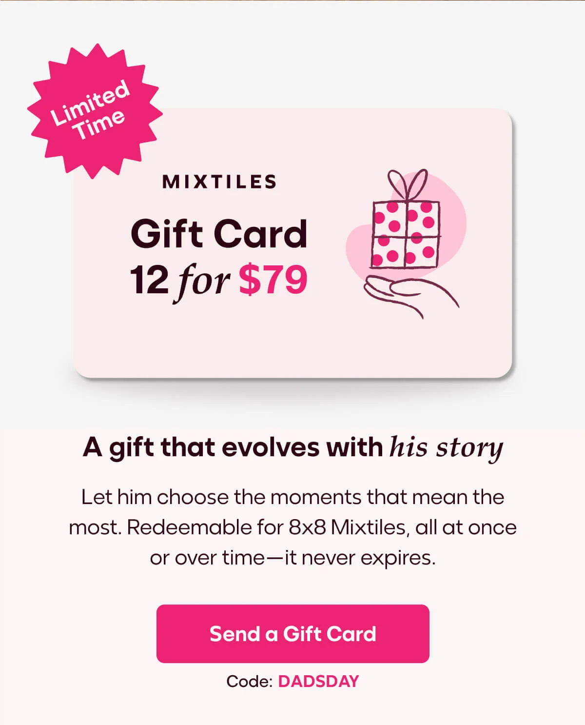 [MIXTILES] Make Dad’s Day with Mixtiles. | ORDER NOW