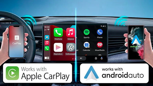 Works with Apple Car Play and Android Auto