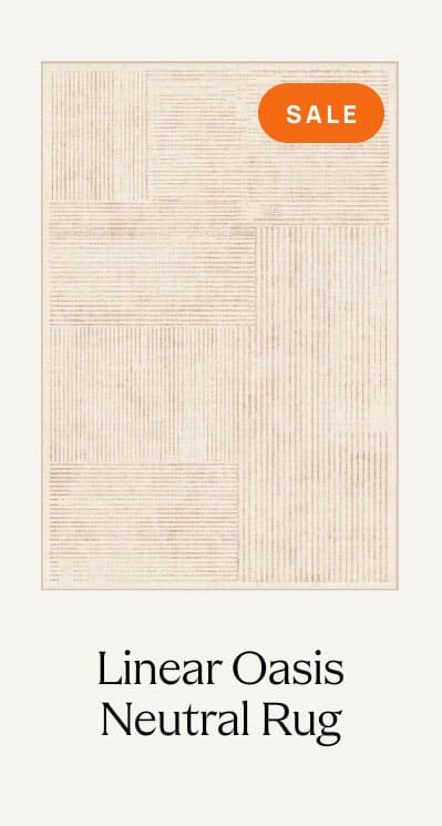Linear Oasis Neutral Rug