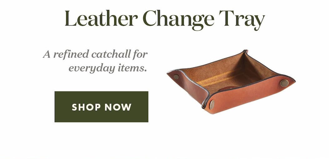 Leather Change Tray