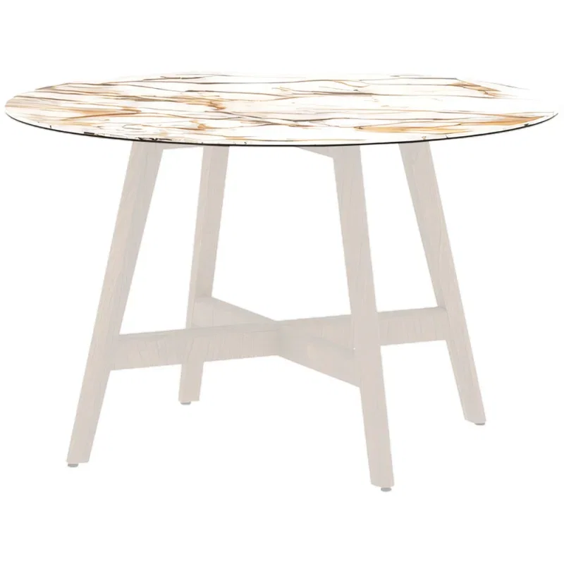 Image of Canadel Downtown Dining Table Top in W2 Shell Porcelain