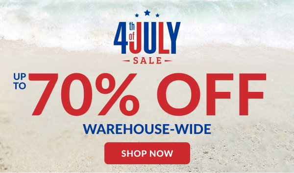 up to 70% off warehouse-wide