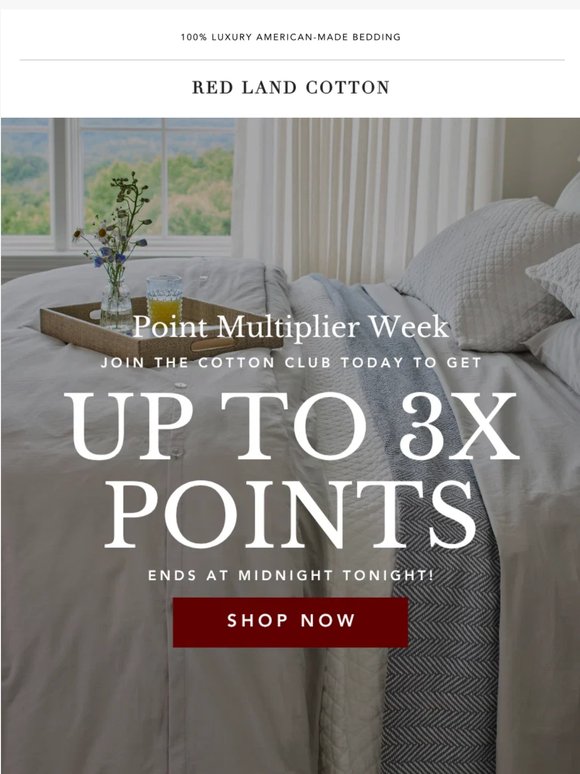 Ends Tonight: Up To 3x Points On Your Purchase!