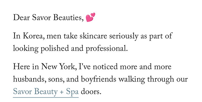 Dear Savor Beauties,