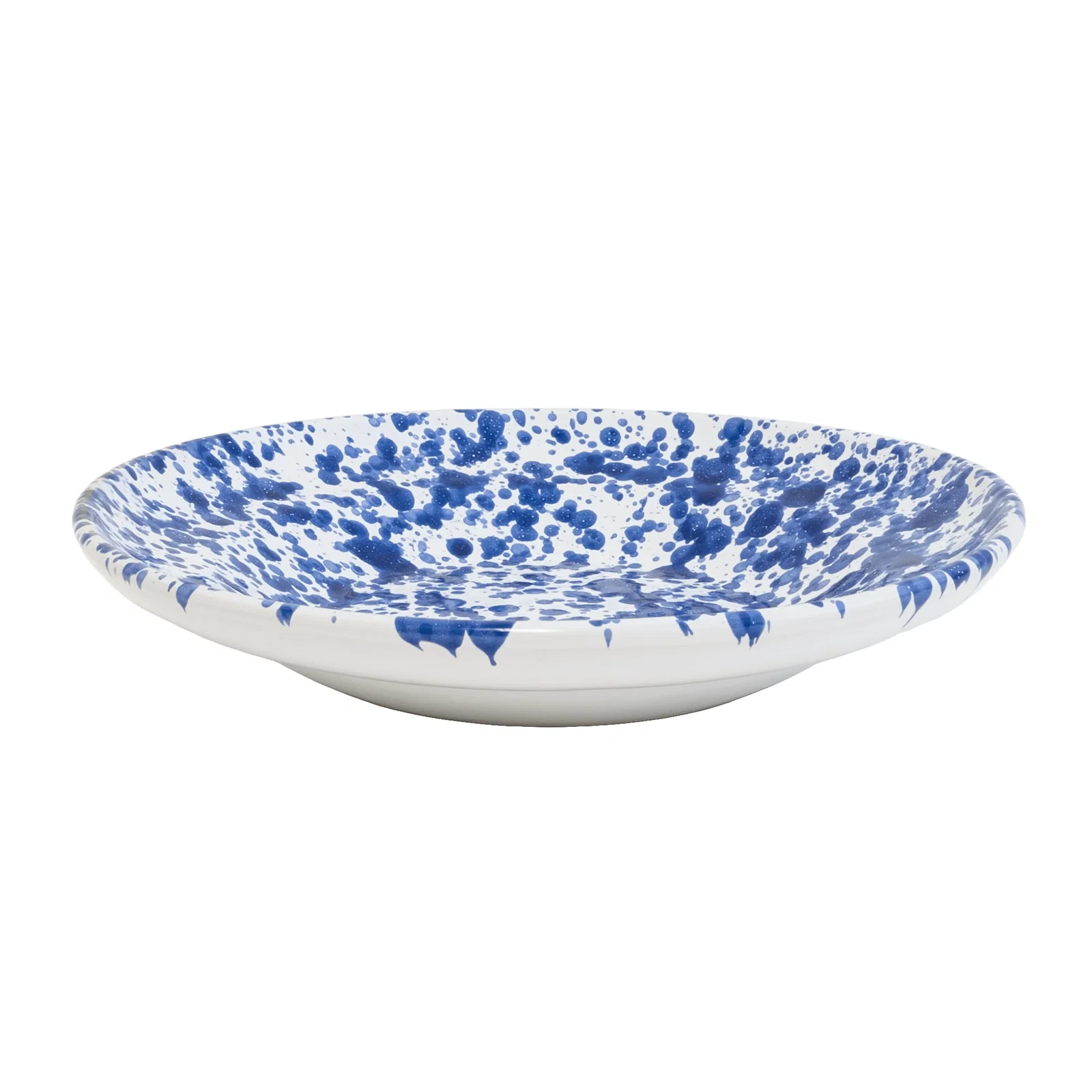 Image of Taverna Speckled Soup Bowl - Cobalt & White