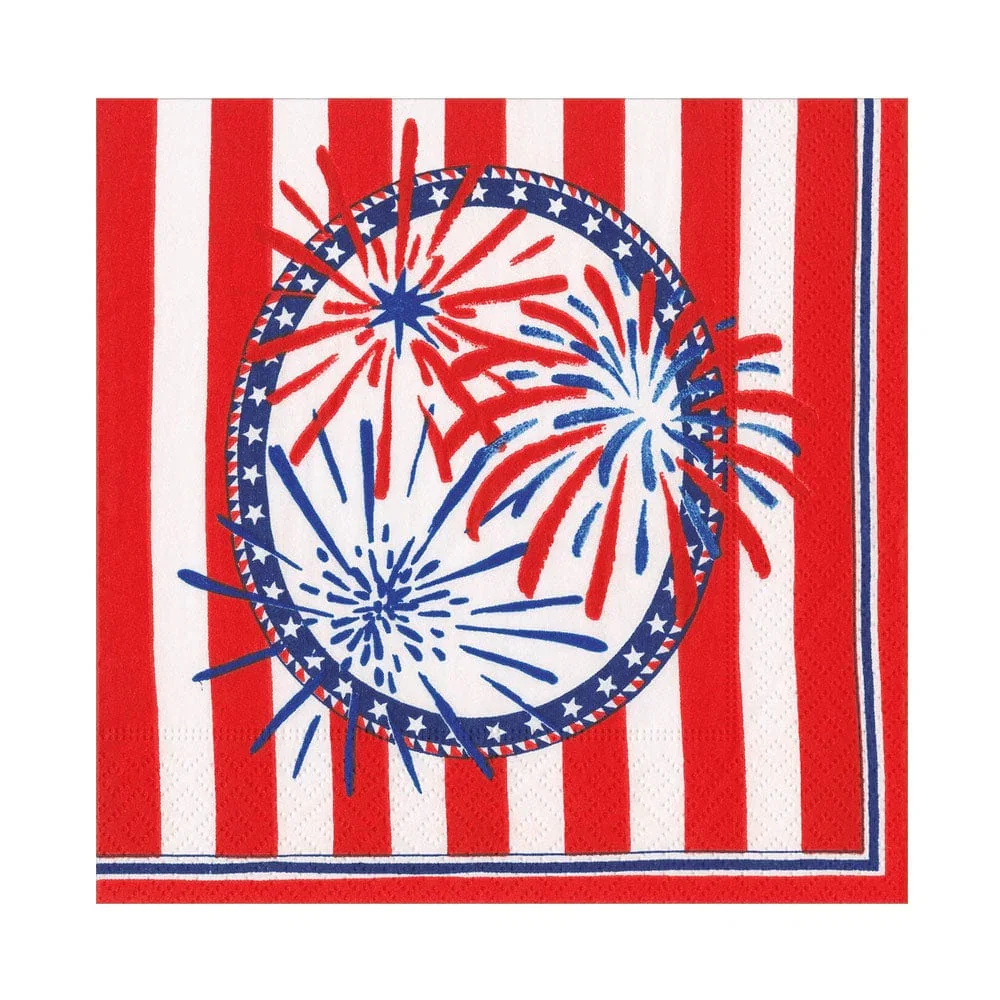 Image of Stars, Stripes and Sparks Luncheon Napkin - 20 per package