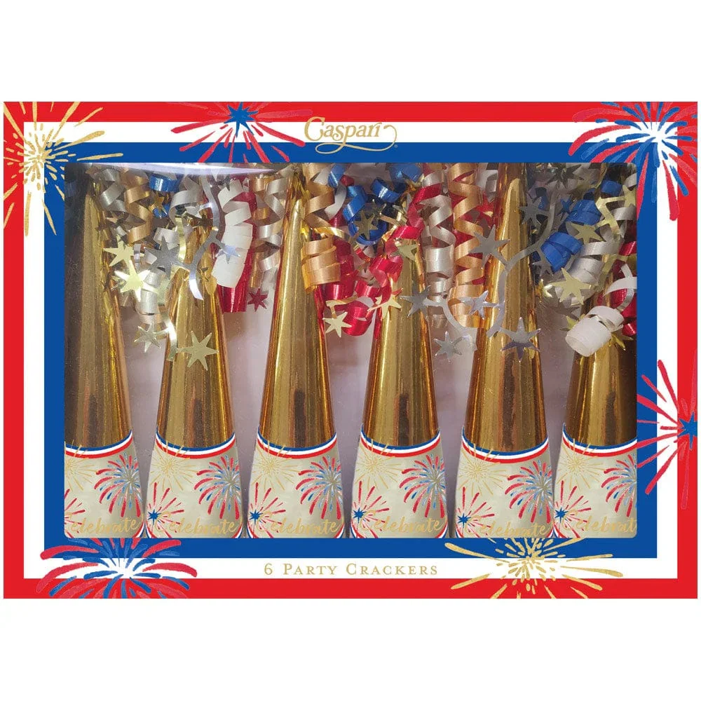 Image of Celebrate! 10" Cone Party Crackers- 6 per box