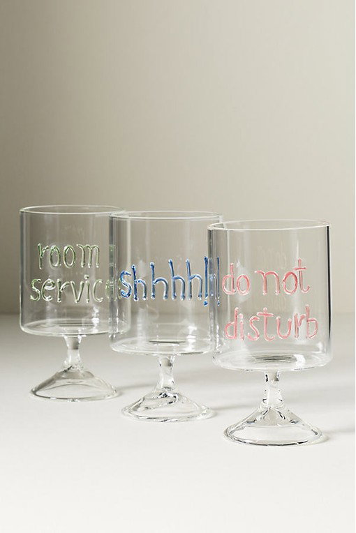 Word Play Wine Glass
