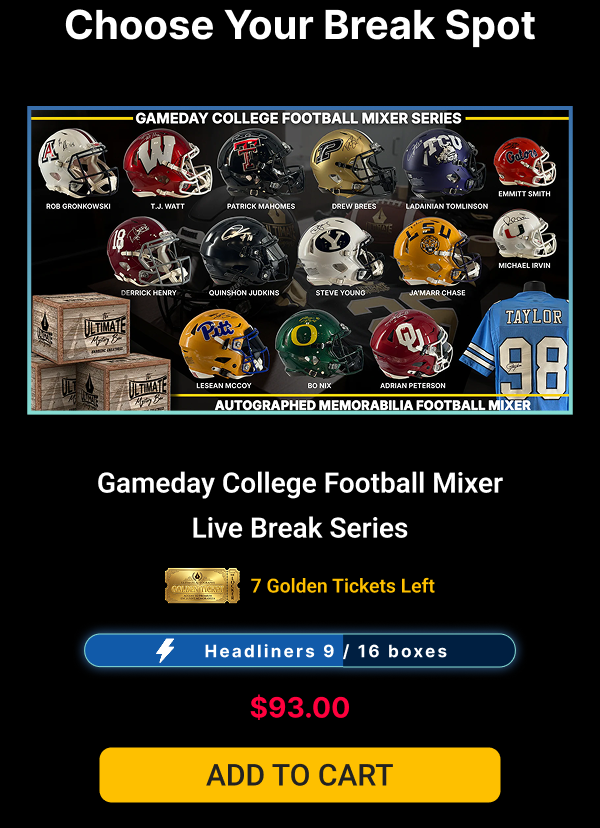 Gameday College Football Mixer Live Break Series