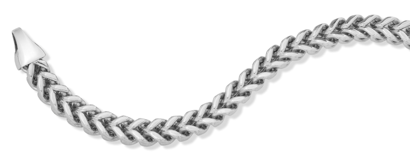 Silver chain bracelet.