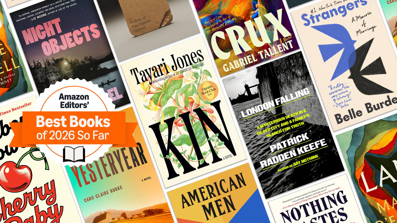 Various top book covers. 