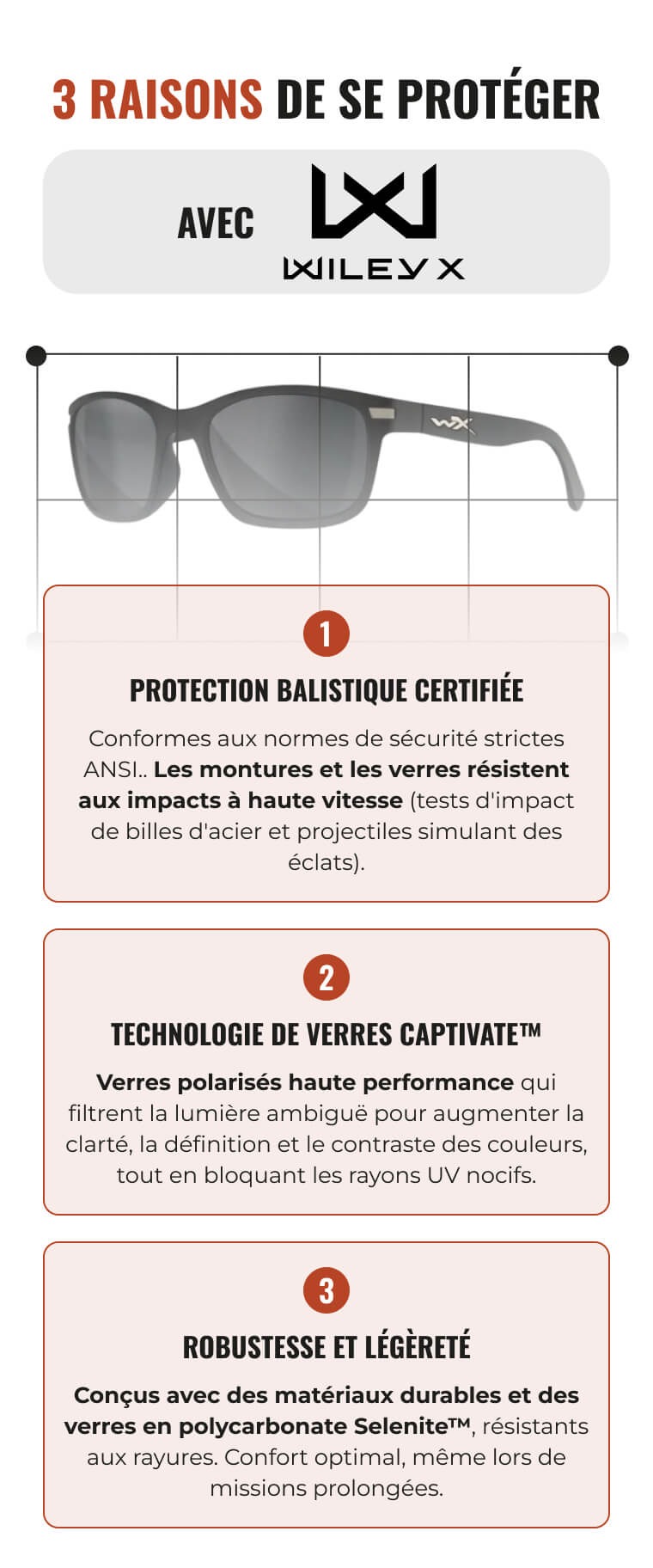 3 RAISONS DE SE PROTÉGER avec Wiley X 1
