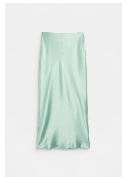 Satin Midi Slip Skirt
