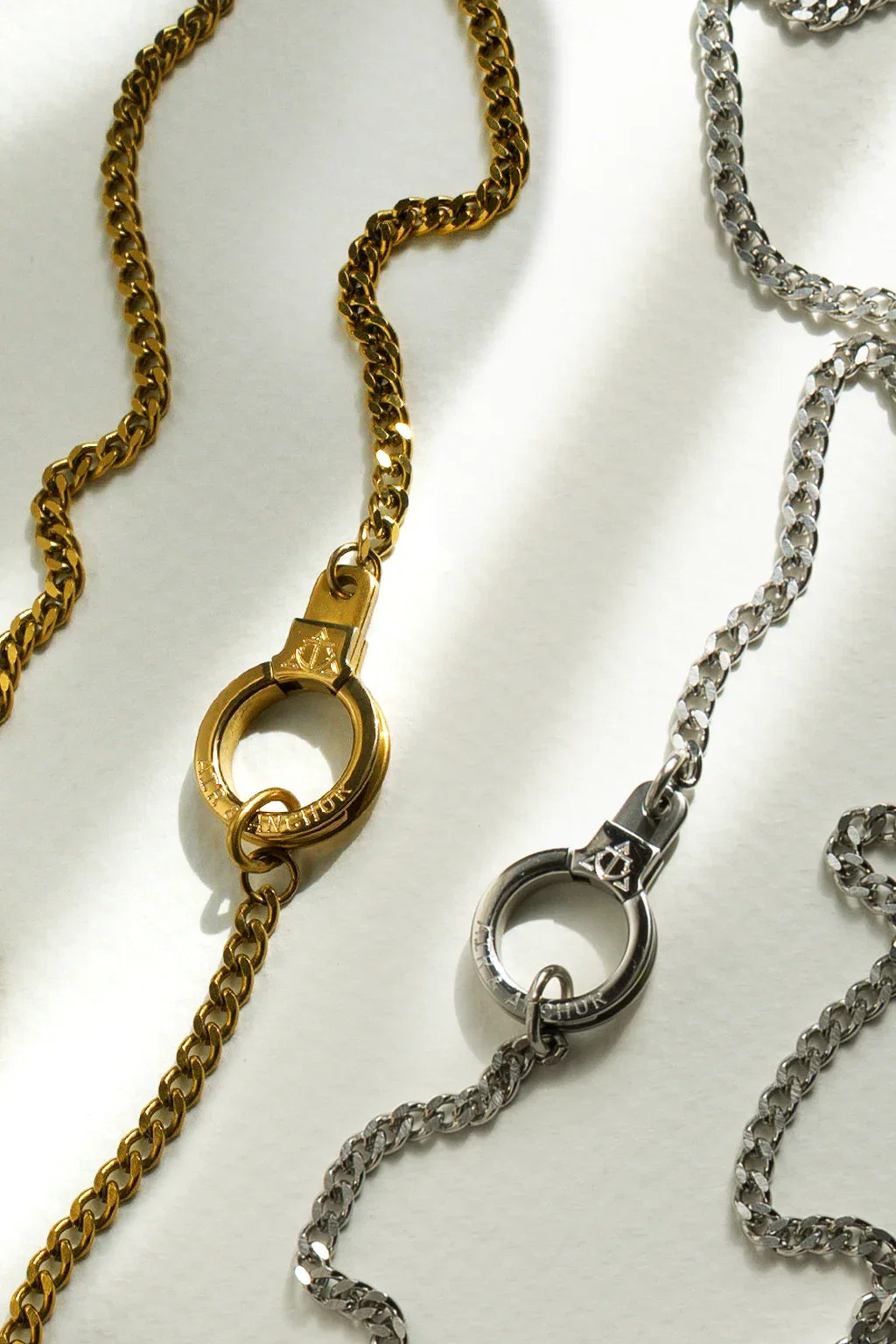Image of Hit the Curb Chain Cuff Keeper Necklace