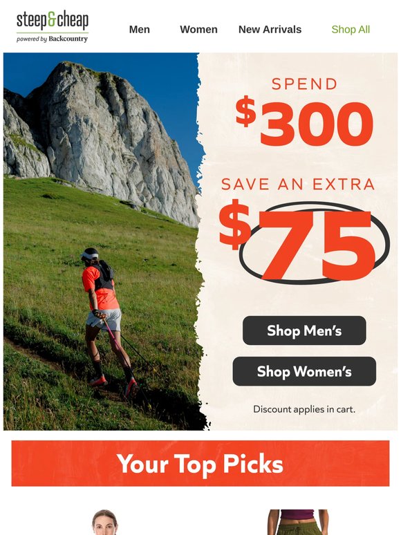 Extra $75 off when you spend $300