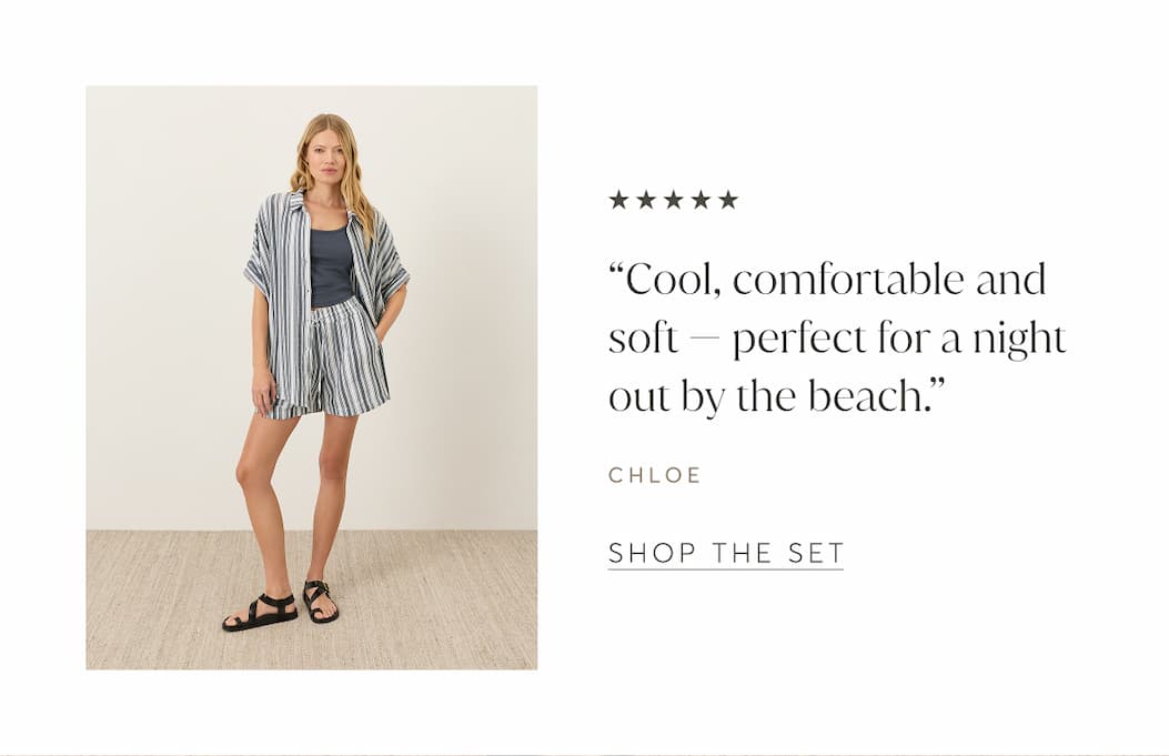 Cool, comfortable and soft — perfect for a night out by the beach. | Shop The Set
