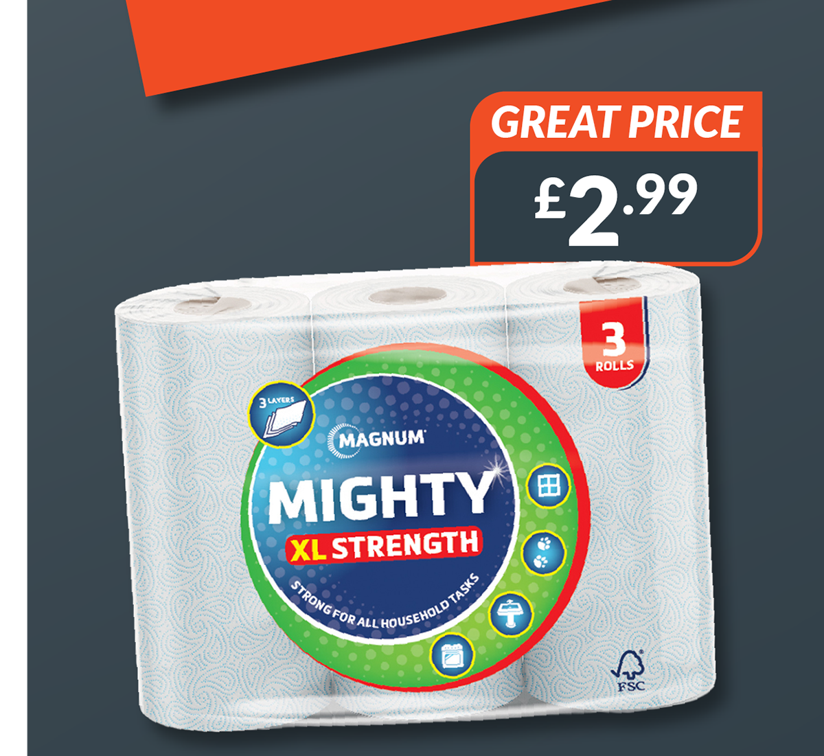 Magnum mighty kitchen towel. Great price - £2.99