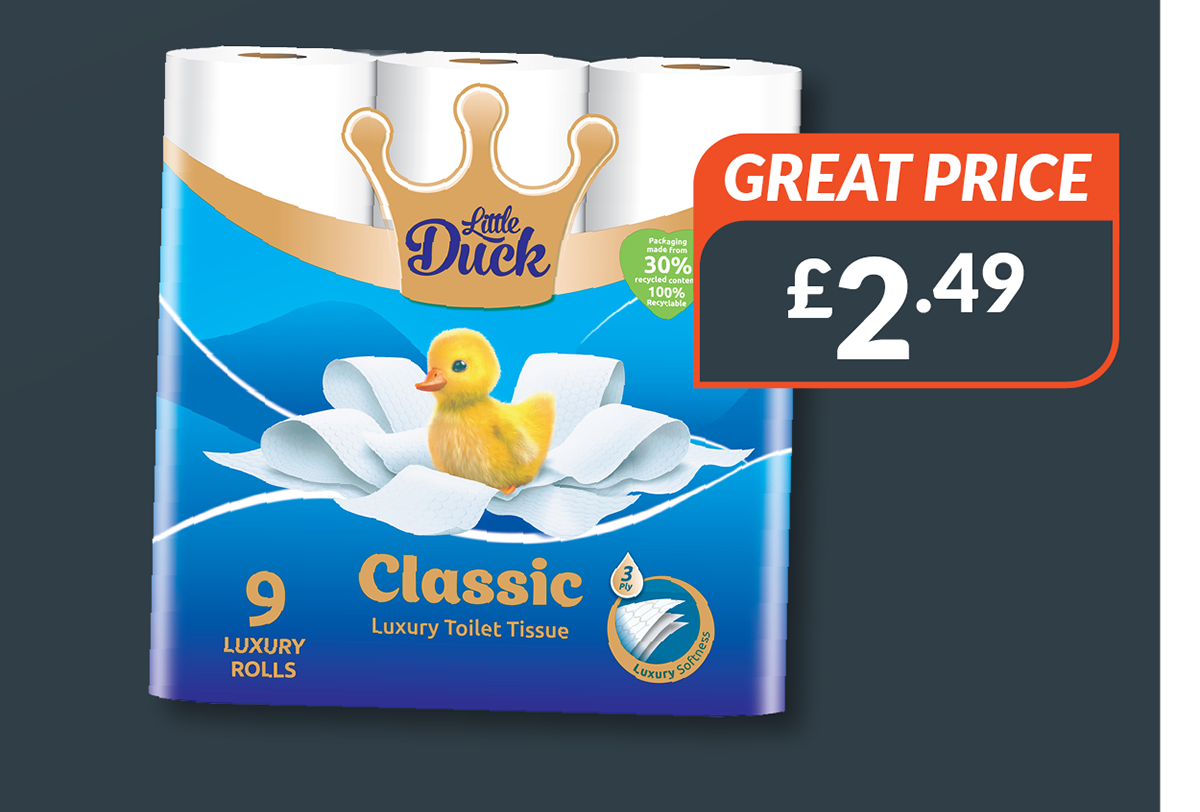 classic toilet tissue. Great price - £2.49