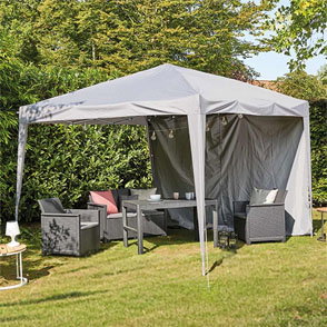 Bild Siena Garden Starter Gartenpavillon 300x300cm Stahl/Polyester Grau