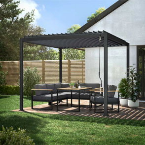 Bild OUTLIV. Mira Gartenpergola 300x300x240cm Anthrazit