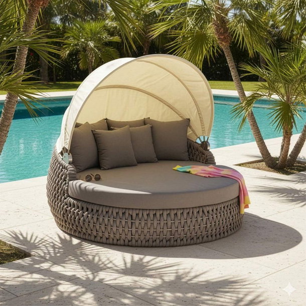 Bild OUTLIV. Leon Loungeinsel Rope/Olefin Beige