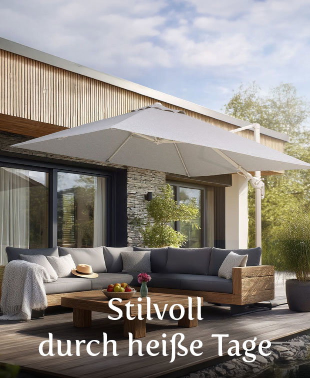Bild Stilvoll durch heiße Tage - Schneider Rhodos Twist Comfy Ampelschirm 300x300cm