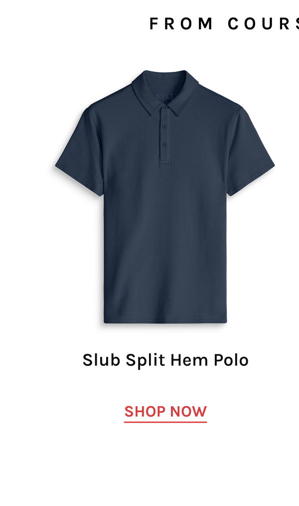 Slub Split Hem Polo | Shop Now