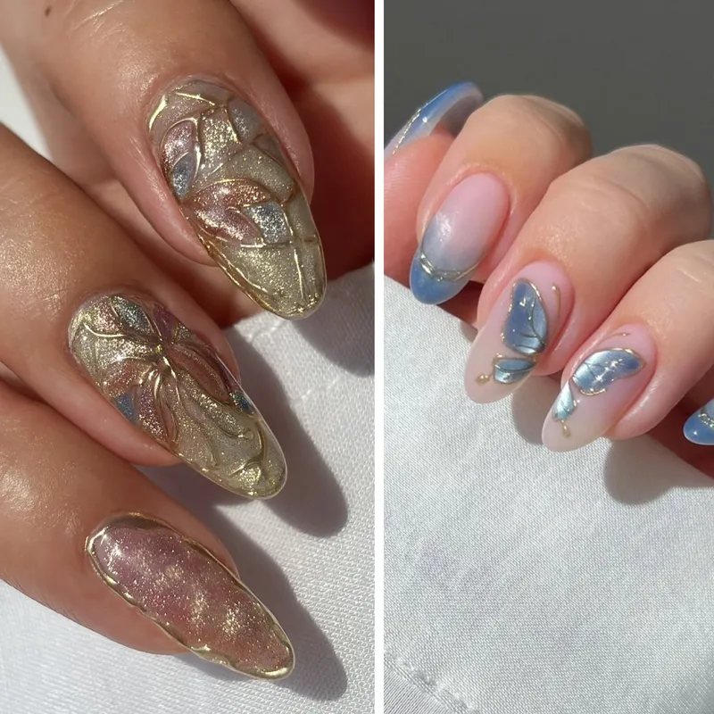 Butterfly Nails Are Fluttering Onto Our Feeds for Summer