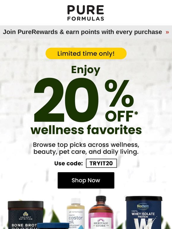 Don’t miss 20% OFF sitewide favorites 🎉