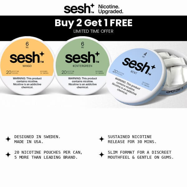 Sesh + Nicotine Pouches - 5PK