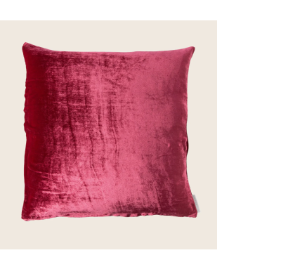 Aviva Stanoff Velvet Pillow, Raspberry